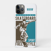 Benutzerdefinierte Mikrogramm-Skateboard-Telefonfä Case-Mate iPhone Hülle (Rückseite)