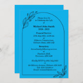 Benutzerdefinierte Minimalistische Beerdigungskart Einladung (Vorne/Hinten)