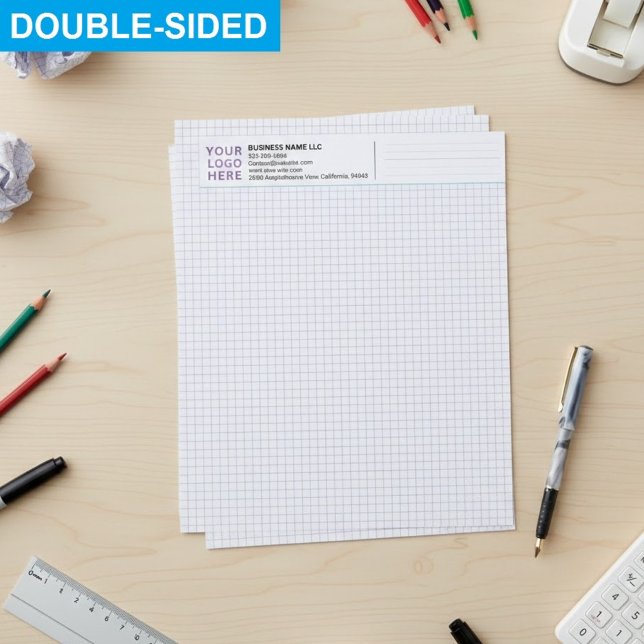 Benutzerdefinierte minimalistische Firmenname & Lo Briefbogen (promotional engineering graph sheets)