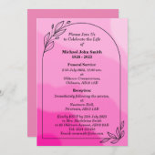 Benutzerdefinierte Minimalistische Gedenkkarte Einladung (Vorne/Hinten)