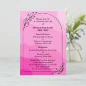 Benutzerdefinierte Minimalistische Gedenkkarte Einladung (Stehend Vorderseite)