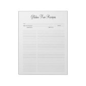 Benutzerdefinierte Minimalistische glutenfreie Rez Notizblock (Rotiert)