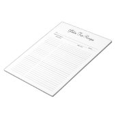 Benutzerdefinierte Minimalistische glutenfreie Rez Notizblock (angewinkelt)