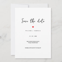 Benutzerdefinierte minimalistische Hochzeit Bitte Save The Date