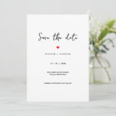 Benutzerdefinierte minimalistische Hochzeit - Term Save The Date (Stehend Vorderseite)