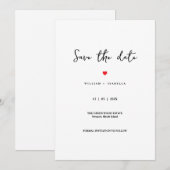 Benutzerdefinierte minimalistische Hochzeit - Term Save The Date (Vorne/Hinten)