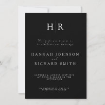Benutzerdefinierte minimalistische Hochzeitseinlad