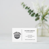 Benutzerdefinierte Minimalistische Logo-Visitenkar Visitenkarte (Stehend Vorderseite)