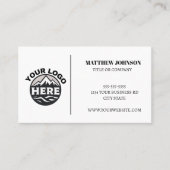 Benutzerdefinierte Minimalistische Logo-Visitenkar Visitenkarte (Vorderseite)