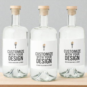 Benutzerdefinierte Minimalistische Personalisierte Alkoholflaschenetikett