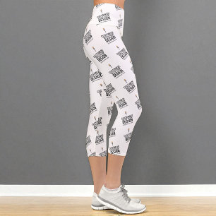 Benutzerdefinierte Minimalistische Personalisierte Capri Leggings
