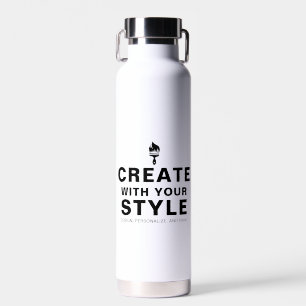 Benutzerdefinierte minimalistische personalisierte trinkflasche