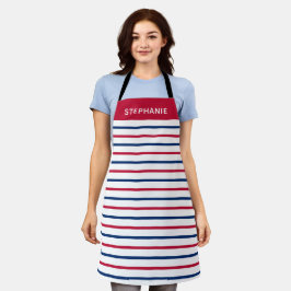 Benutzerdefinierte Minimalistische Rot- und Blaust Schürze