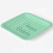 Benutzerdefinierte Mint Grüne Vorlage glücklich Ge Pappteller (Gewinkelt)