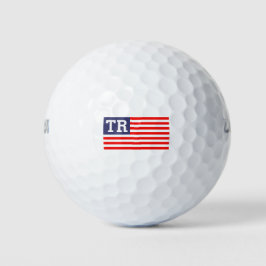 Benutzerdefinierte mit Monogramm Buchstabenpatriot Golfball
