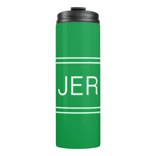 Benutzerdefinierte Mit Monogramm Initialen Drink R Thermosbecher (Vorderseite)