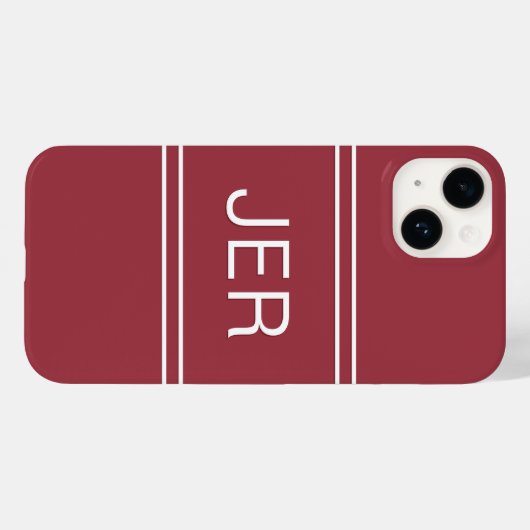 Benutzerdefinierte Mit Monogramm Initialen Moderne Case-Mate iPhone Hülle (Rückseite (Horizontal))