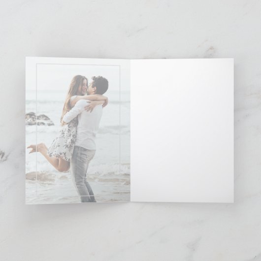 Benutzerdefinierte Mit Monogramm Liebe Herzpfeile  Karte (Innenseite)