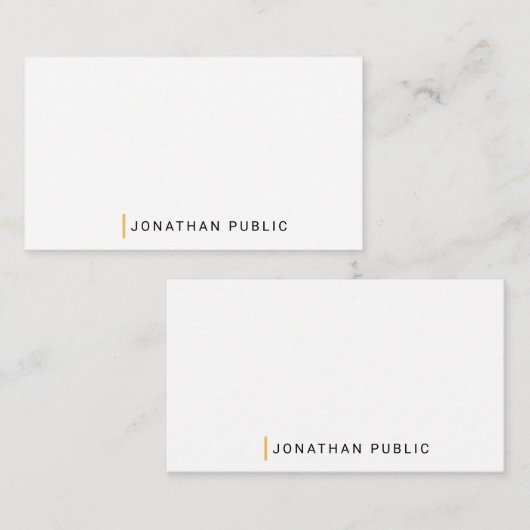 Benutzerdefinierte Mit Monogramm minimalistische E Mitteilungskarte (Vorne/Hinten)