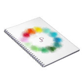 Benutzerdefinierte Mit Monogramm, moderne Farbvorl Notizblock (Rechte Seite)