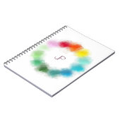 Benutzerdefinierte Mit Monogramm, moderne Farbvorl Notizblock (Linke Seite)