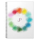 Benutzerdefinierte Mit Monogramm, moderne Farbvorl Notizblock (Vorderseite)