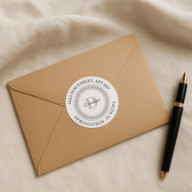 Benutzerdefinierte Mit Monogramm Rücksendeadresse 