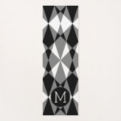 Benutzerdefinierte Mit Monogramm Schwarz-weiße Qua Yogamatte (Vorderseite)