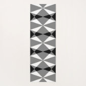 Benutzerdefinierte Mit Monogramm Schwarz-weiße Qua Yogamatte (Rückseite)