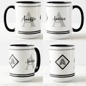 Benutzerdefinierte Mit Monogramm Tasse mit Name & 