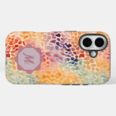 Benutzerdefinierte Mit Monogramm Wasserfarbe Case-Mate iPhone Hülle (Rückseite (Horizontal))