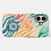 Benutzerdefinierte Mit Monogramm Wasserfarbe Case-Mate iPhone Hülle (Rückseite (Horizontal))