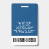 Benutzerdefinierte Mitarbeiter - Foto, Barcode, Lo Ausweis (Rückseite)