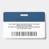 Benutzerdefinierte Mitarbeiter - Foto, Barcode, Lo Ausweis (Rückseite)