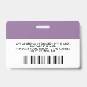 Benutzerdefinierte Mitarbeiter - Foto, Barcode, Lo Ausweis (Rückseite)