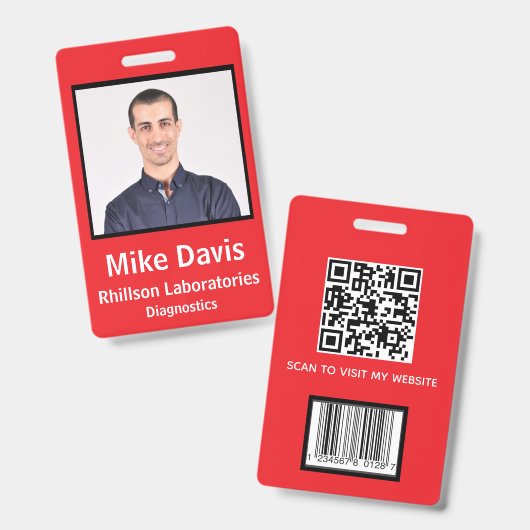 Benutzerdefinierte Mitarbeiter-Foto-ID Ausweis (Vorder- & Rückseite)