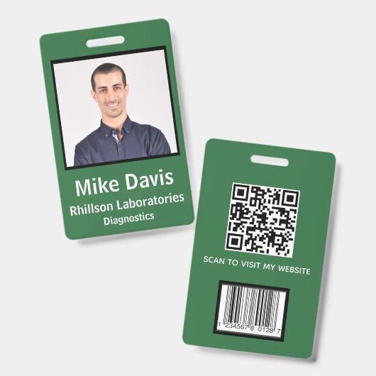 Benutzerdefinierte Mitarbeiter-Foto-ID Ausweis (Vorder- & Rückseite)