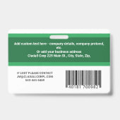 Benutzerdefinierte Mitarbeiter-Foto-ID, Barcode un Ausweis (Rückseite)