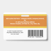 Benutzerdefinierte Mitarbeiter-Foto-ID, Barcode un Ausweis (Rückseite)