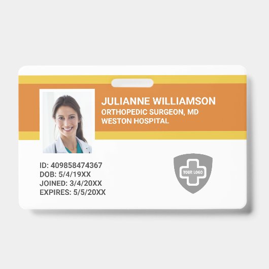 Benutzerdefinierte Mitarbeiter-Foto-ID, Barcode un Ausweis (Vorderseite)
