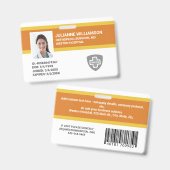 Benutzerdefinierte Mitarbeiter-Foto-ID, Barcode un Ausweis (Vorder- & Rückseite)