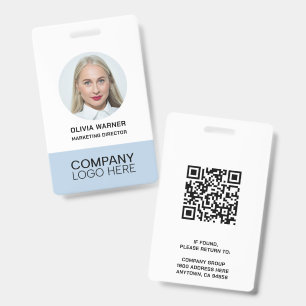 Benutzerdefinierte Mitarbeiter-Foto-ID mit QR-Code Ausweis