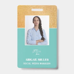 Benutzerdefinierte Mitarbeiter-Foto Name & Logo ID Ausweis