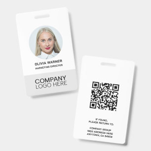 Benutzerdefinierte Mitarbeiter-Foto-QR-Code-Logo-G Ausweis