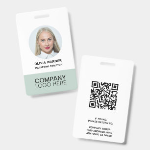 Benutzerdefinierte Mitarbeiter-Foto-QR-Code-Logo S Ausweis