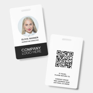 Benutzerdefinierte Mitarbeiter-Foto-QR-Code-Logo S Ausweis