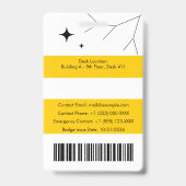 Benutzerdefinierte Mitarbeiter-ID Ausweis (Rückseite)