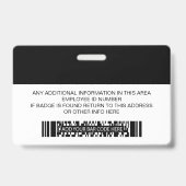 Benutzerdefinierte Mitarbeiter-ID-Ausweis Bar Code Ausweis (Rückseite)