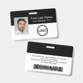 Benutzerdefinierte Mitarbeiter-ID-Ausweis Bar Code Ausweis (Vorder- & Rückseite)