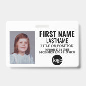 Benutzerdefinierte Mitarbeiter-ID - Foto, Bar, Log Ausweis (Vorderseite)